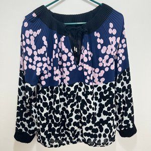 DVF Diane Von Furstenberg Multicolored Polka Dot Top Size 2